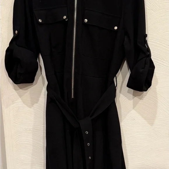 MICHAEL Michael Kors Black Dress with Belt - Picture 1 of 6